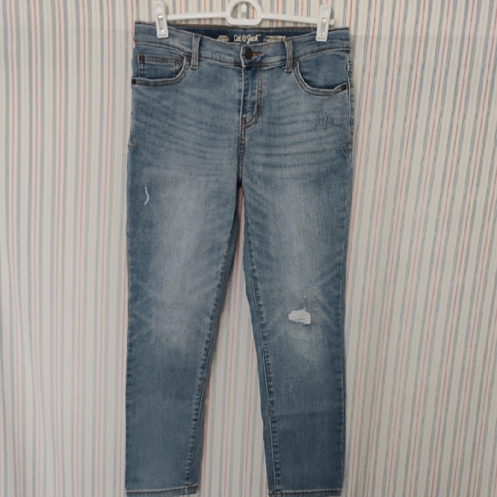 Cat & Jack Kids Light Blue Skinny Jeans  12